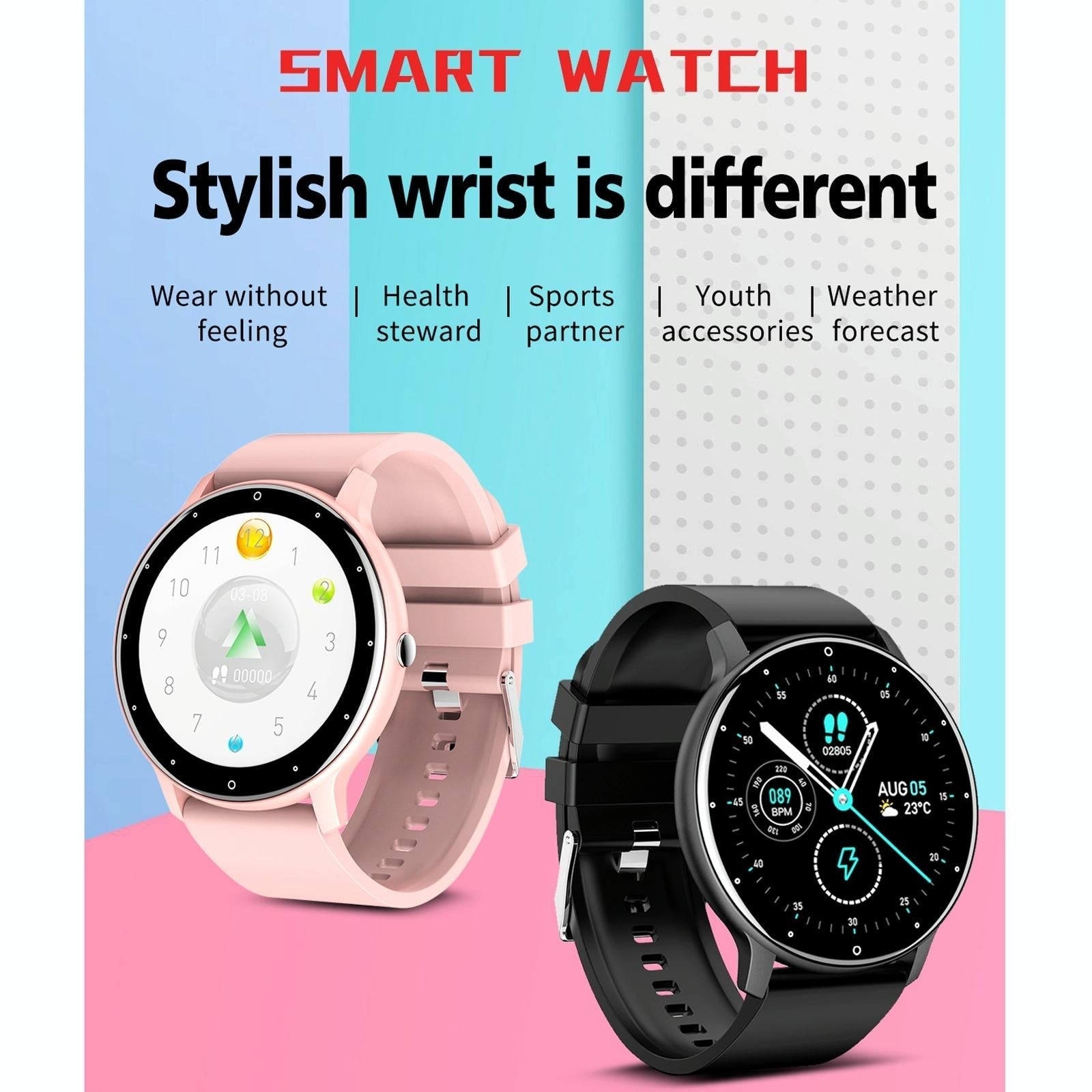 1.28 Inch Touch Screen Ip67 Waterproof Smart Watch Support Blood Pressure Monitoring / Sleep Monitoring / Heart Rate Monitoring - Black 11