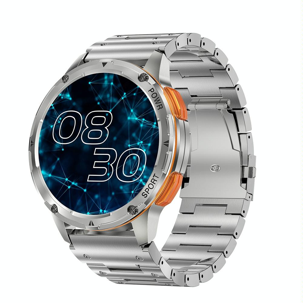 1.43 Inch Amoled Round Screen Steel Strap Smart Watch - Silver 14