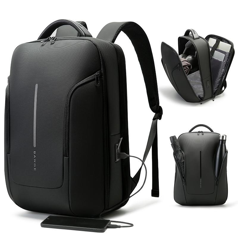 Men Commuter Laptop Backpack - Black 4
