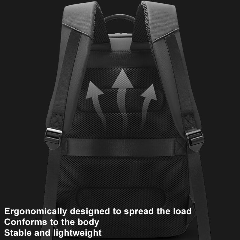 Men Commuter Laptop Backpack - Black 5