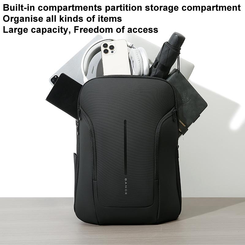 Men Commuter Laptop Backpack - Black 9