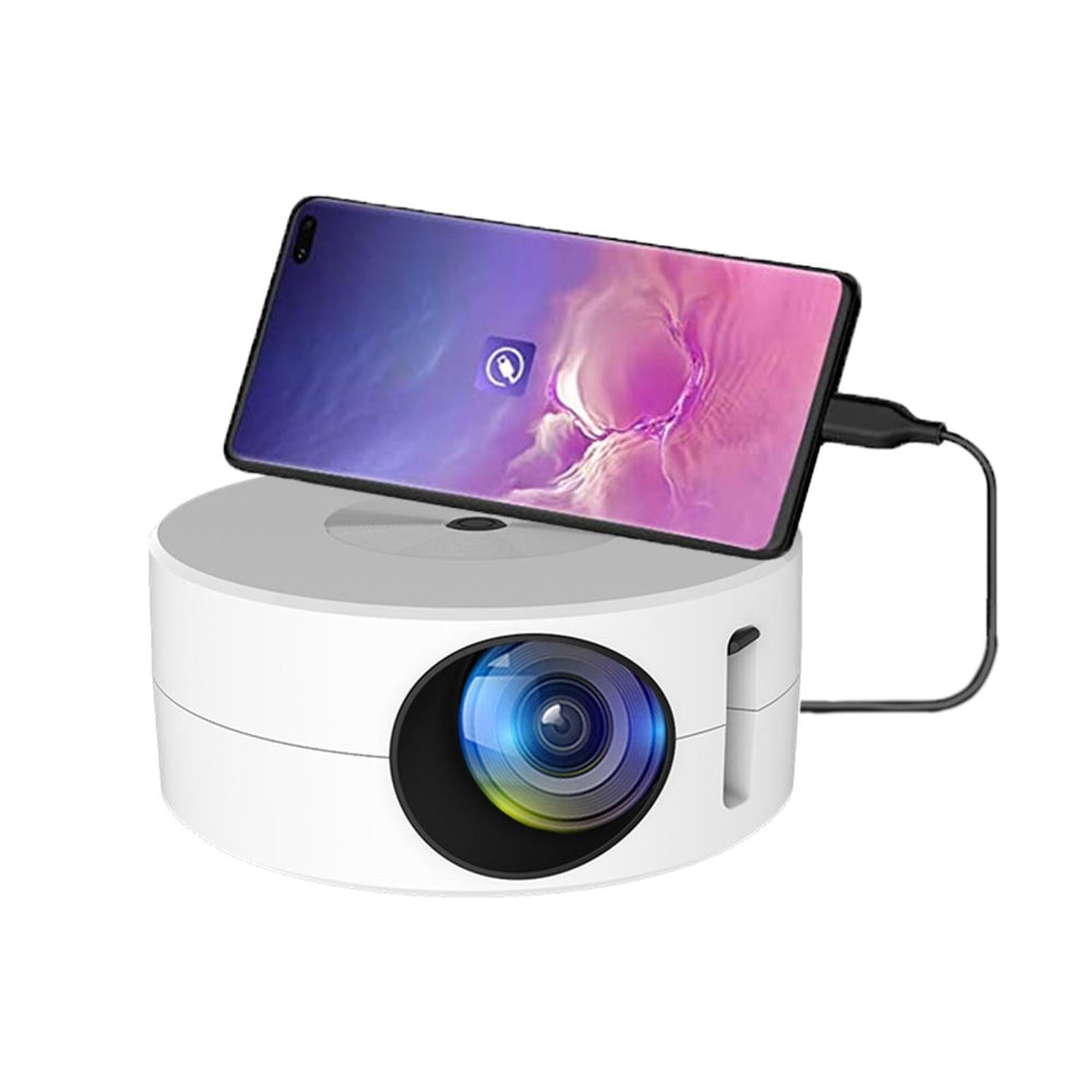 Portable Mini Projector - Hd Led Usb Powered Wired Connection - Black 10