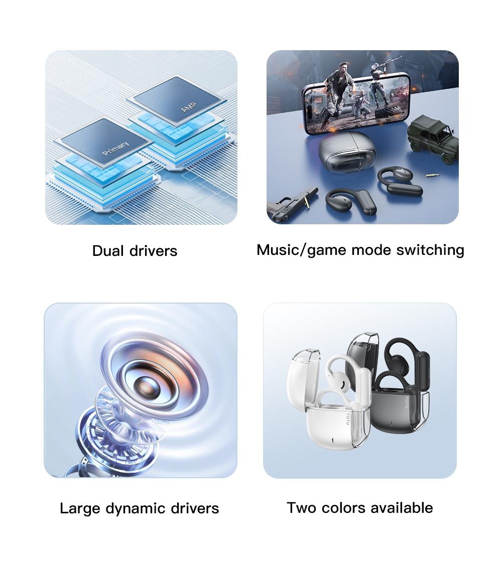 Wireless Bluetooth 5.0 Earphone - Ear-mounted - Dark Grey 4