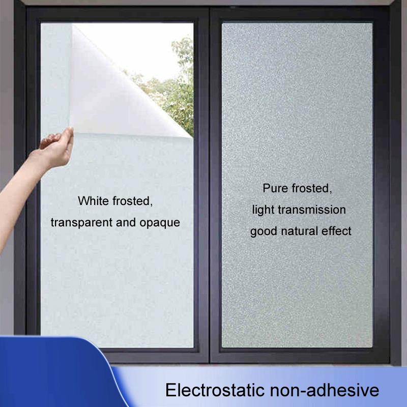 30cm Wide Electrostatic Frosted Window Film for Thermal Insulation - Glue-Free Pure Matte - 30Cm Wide/Meter 6