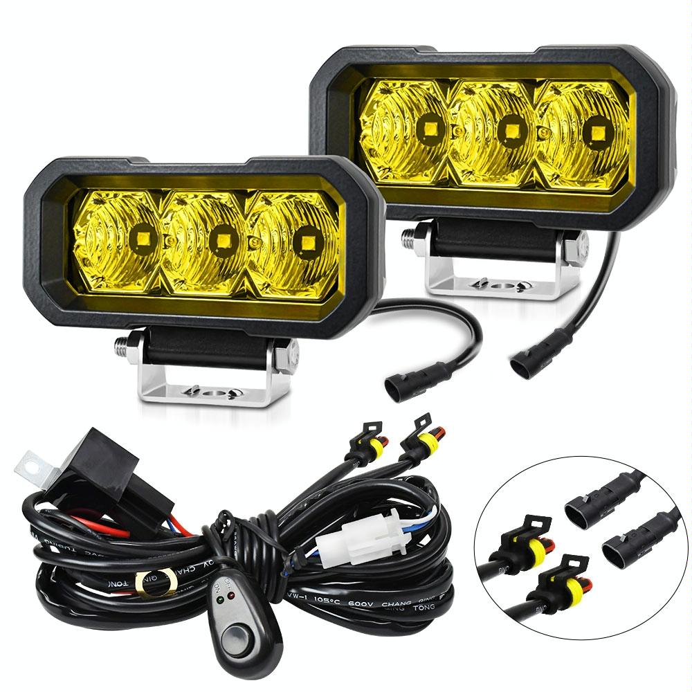 40W 9V - 30V 5 Inch Waterproof 3 - Eye Headlight - Spotlight White Light 4