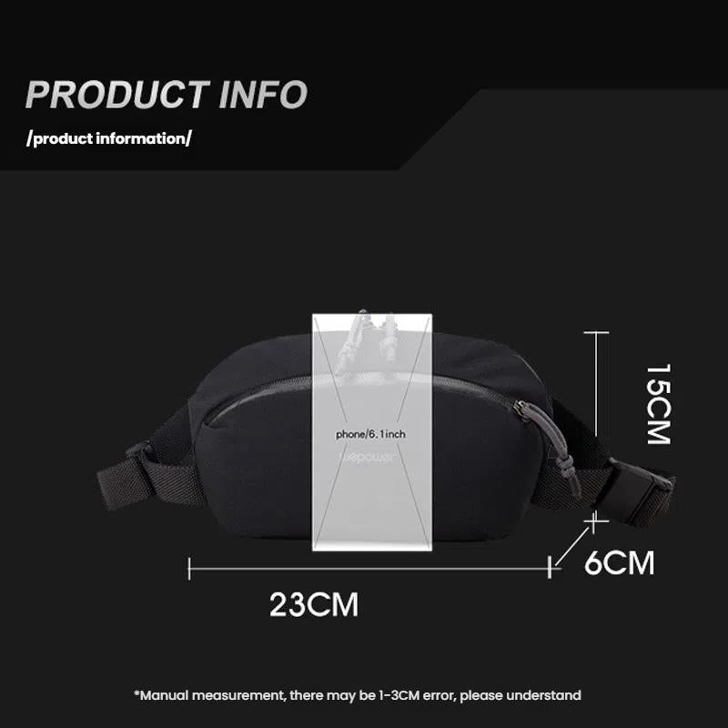 Men Personalized Chest Bag For Commuting - Black 9