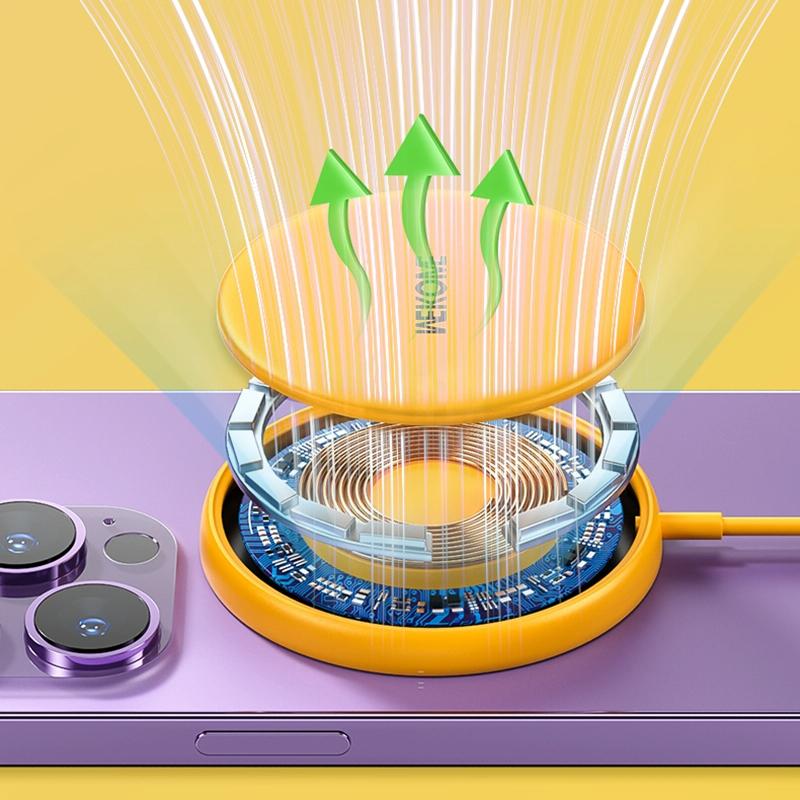 15W Magnetic Wireless Charger Yellow 4
