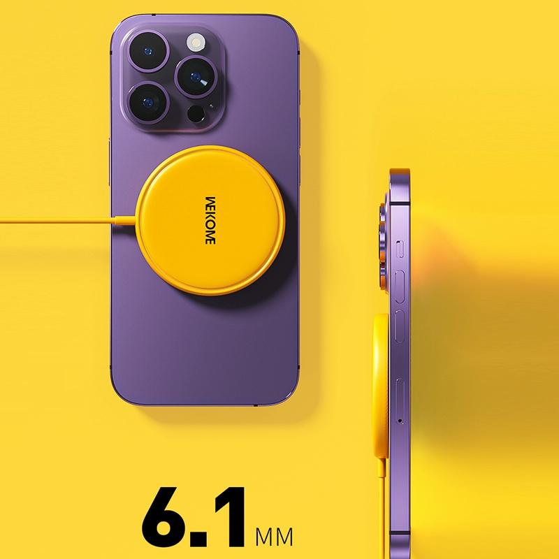 15W Magnetic Wireless Charger Yellow 5