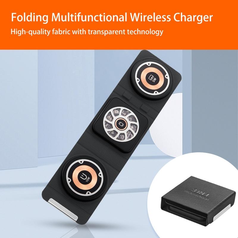 3 In 1 Portable Magsafe Wireless Charger - Black 4