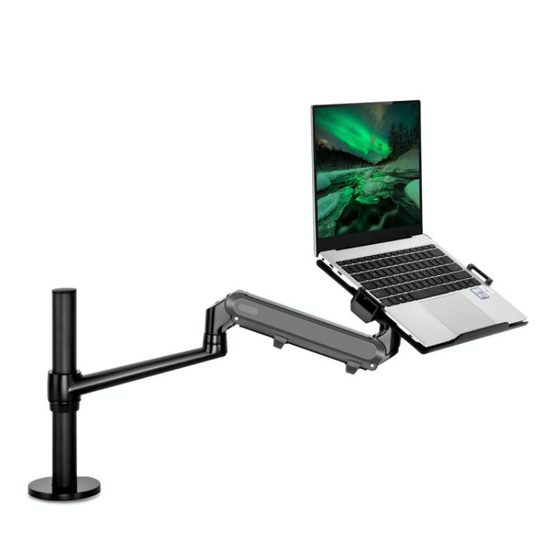 Adjustable Laptop Monitor Stand Mount - Aluminum Alloy - Black 9