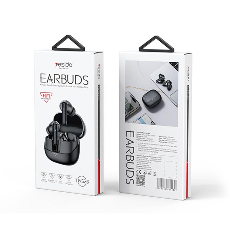 Black Wireless Bluetooth Earphones - Tws26 10