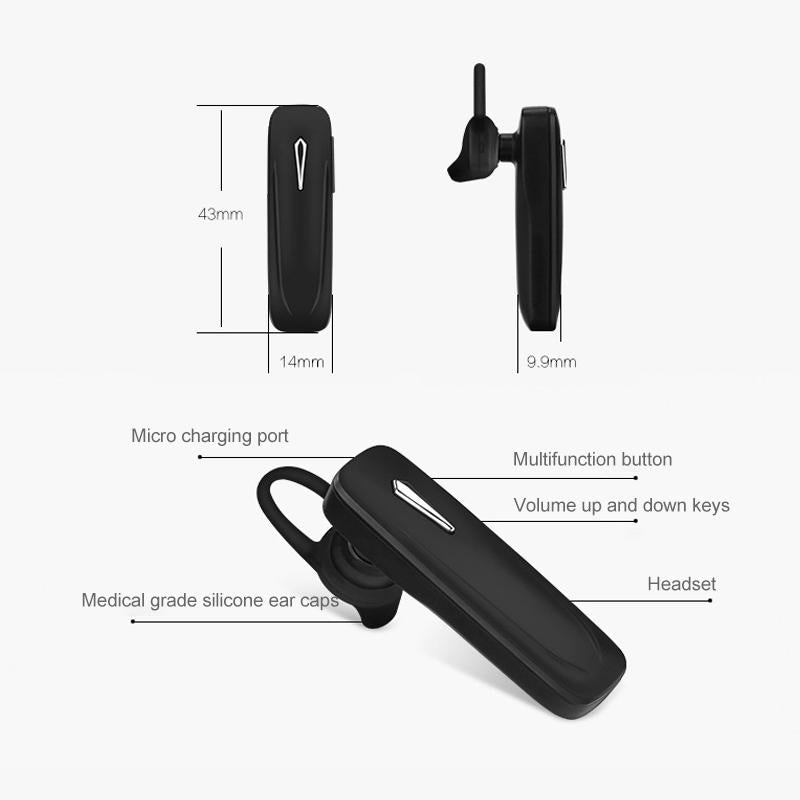 Wireless Bluetooth Earphone for Samsung - Hands Free V4.1 Black 3