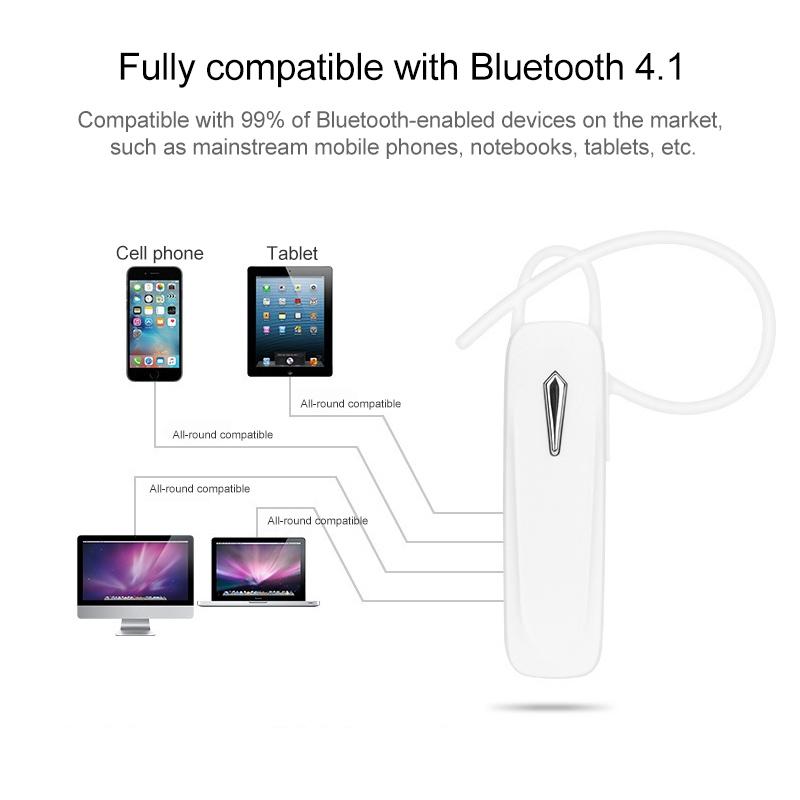Wireless Bluetooth Earphone for Samsung - Hands Free V4.1 Black 5