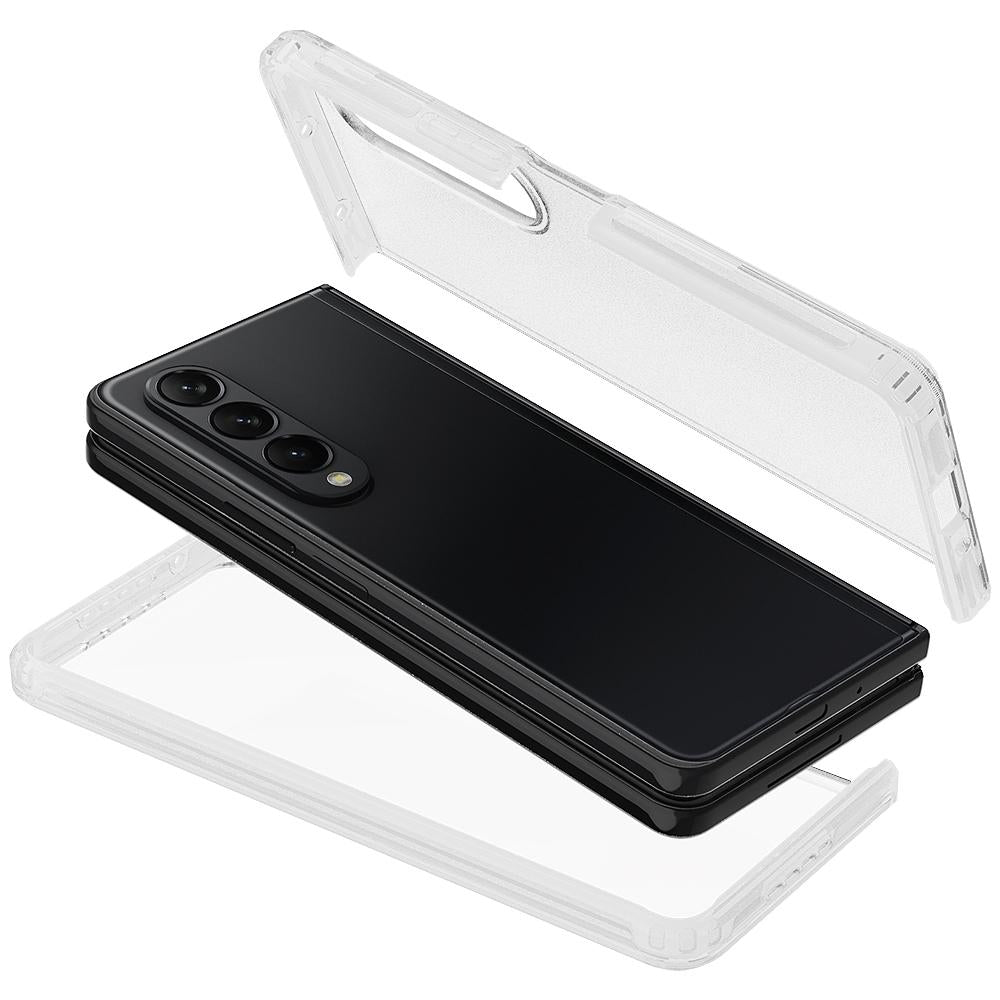 For Samsung Galaxy z Fold4 5G Transparent Frosted Hard Case  - Pc + Tpu 3
