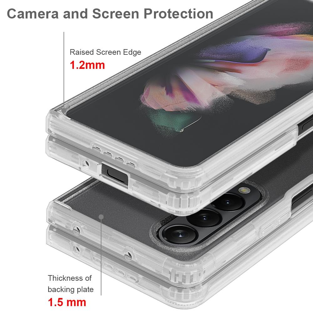 For Samsung Galaxy z Fold4 5G Transparent Frosted Hard Case  - Pc + Tpu 8