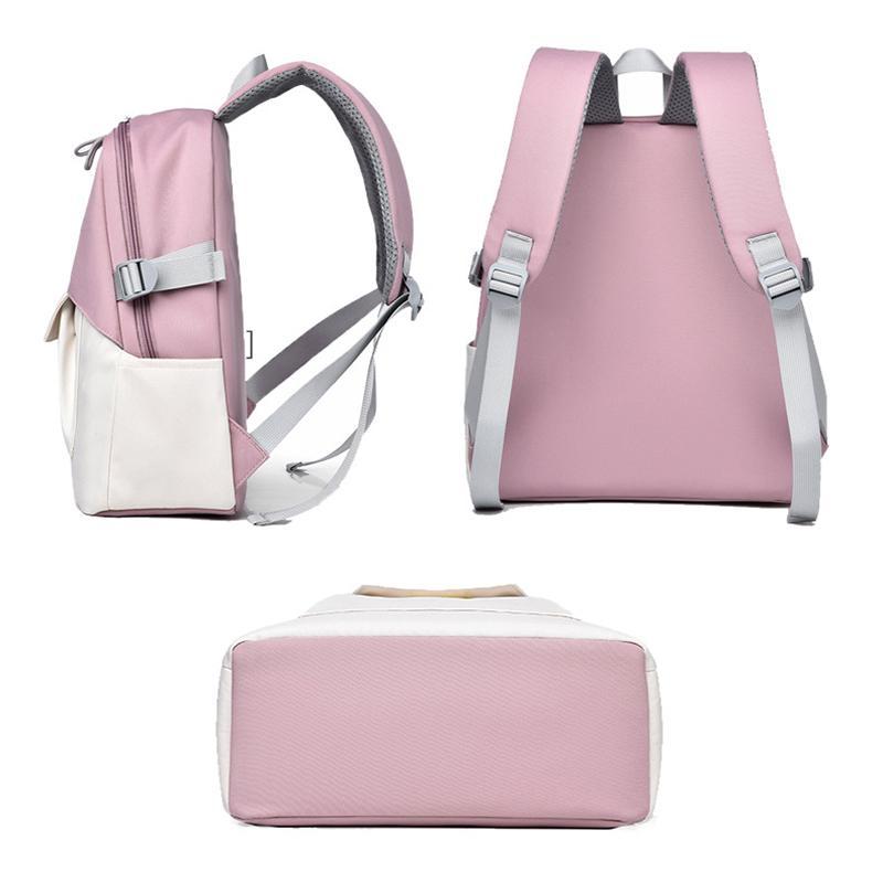 Large Splash Proof Backpack For Outings & School - Pink 3