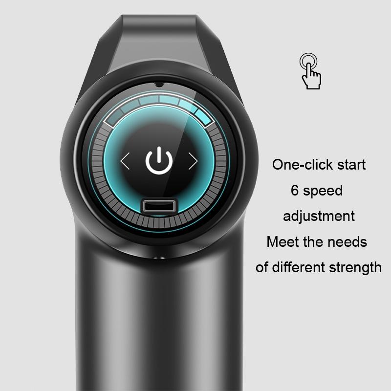 Intelligent 6-Speed Fascia Massager With 4 Heads - Gray 5