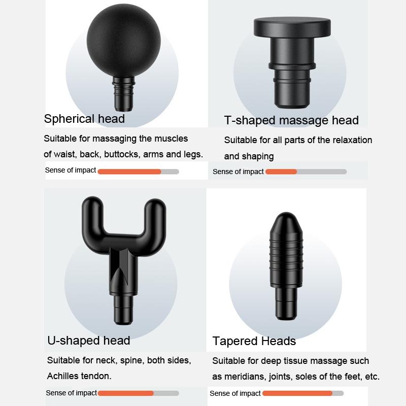 Intelligent 6-Speed Fascia Massager With 4 Heads - Gray 7