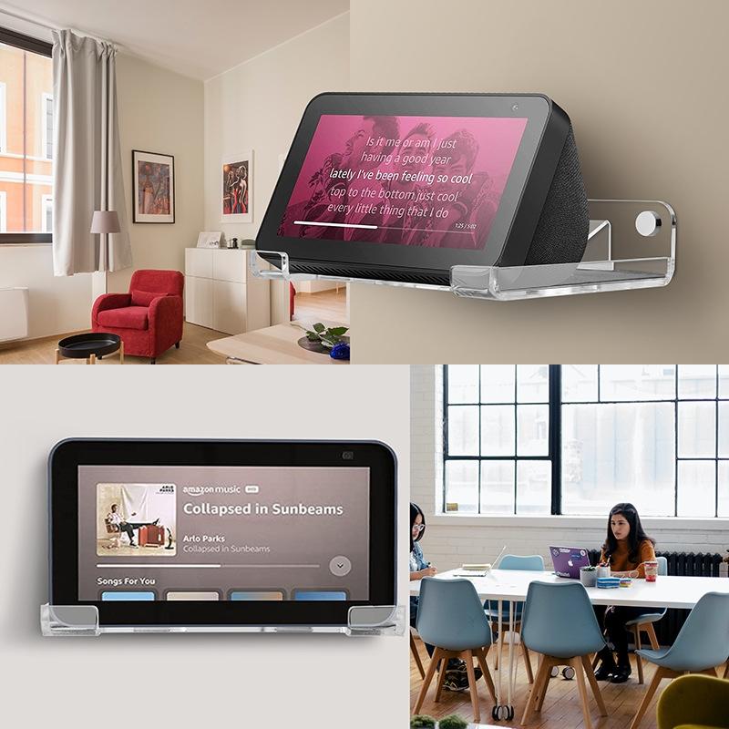 Wall Mount Audio Organizer for Amazon Echo Show 5 - 5.5-inch Transparent 5