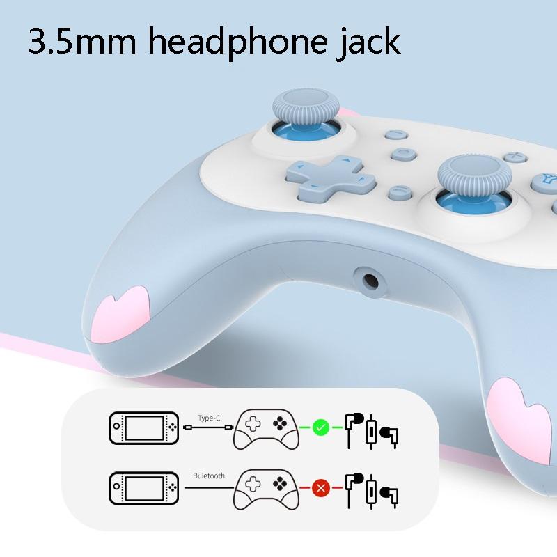 Cat Shaped Wireless Tooth Handle for Nintendo Switch - Blue 7