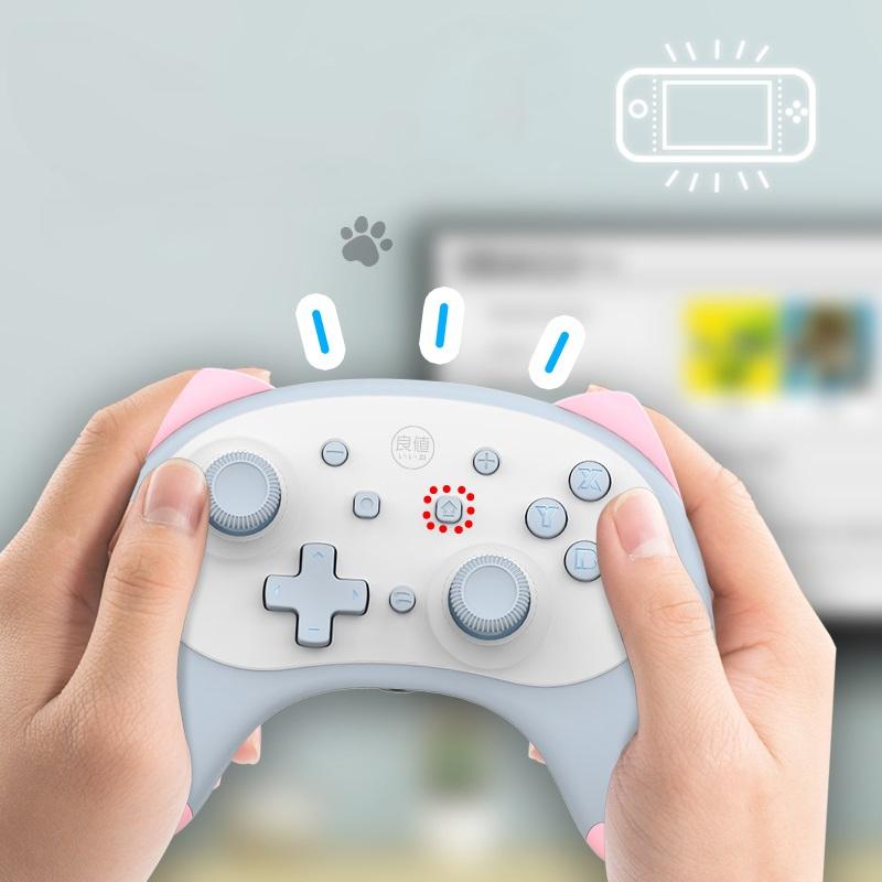 Cat Shaped Wireless Tooth Handle for Nintendo Switch - Blue 8