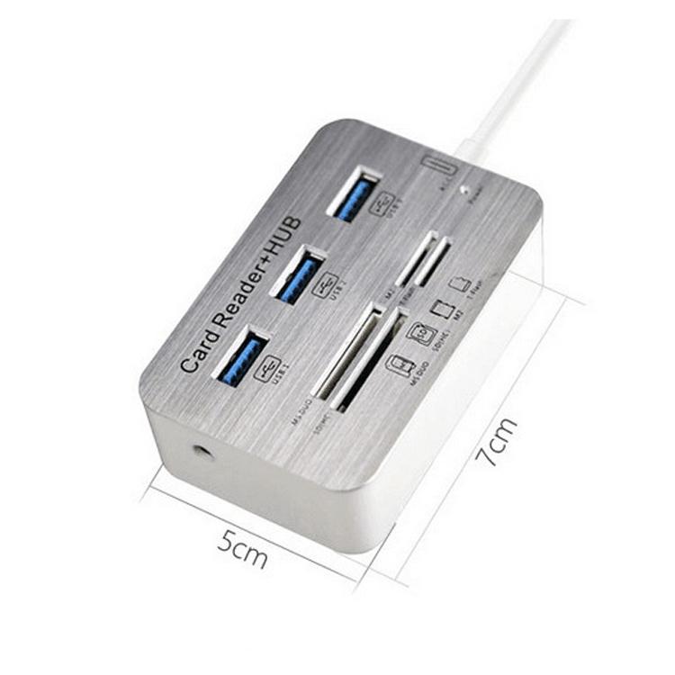 3-Port Usb 3.0 Hub + 4-Port Card Reader Splitter 3