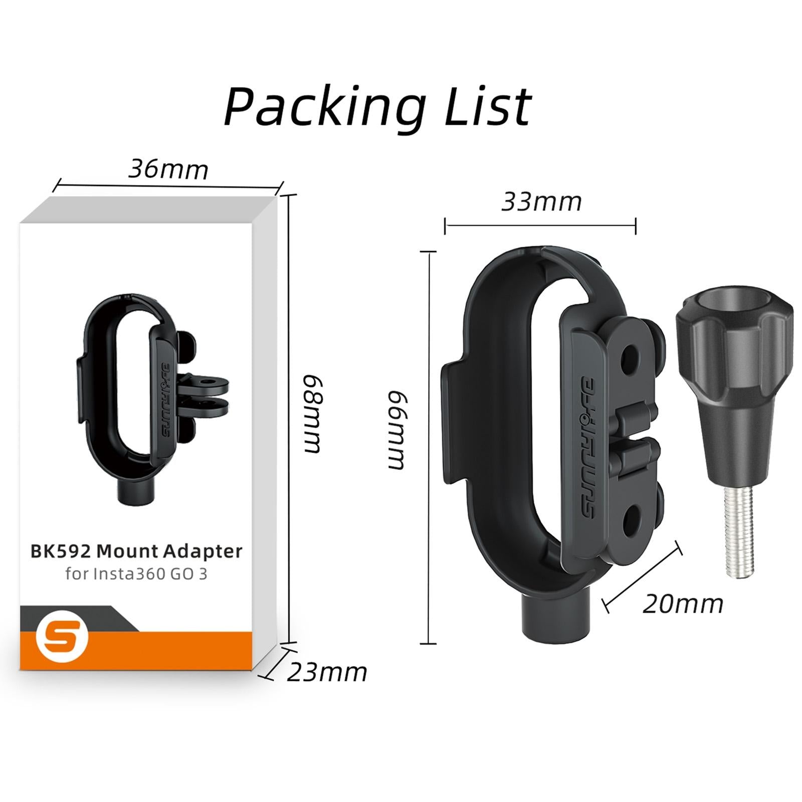 Insta360 Go 3 Protective Frame Cage Mounting Brackets Housing Case 8