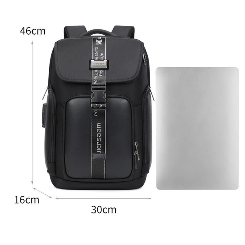 Waterproof Men Business Backpack Black 4