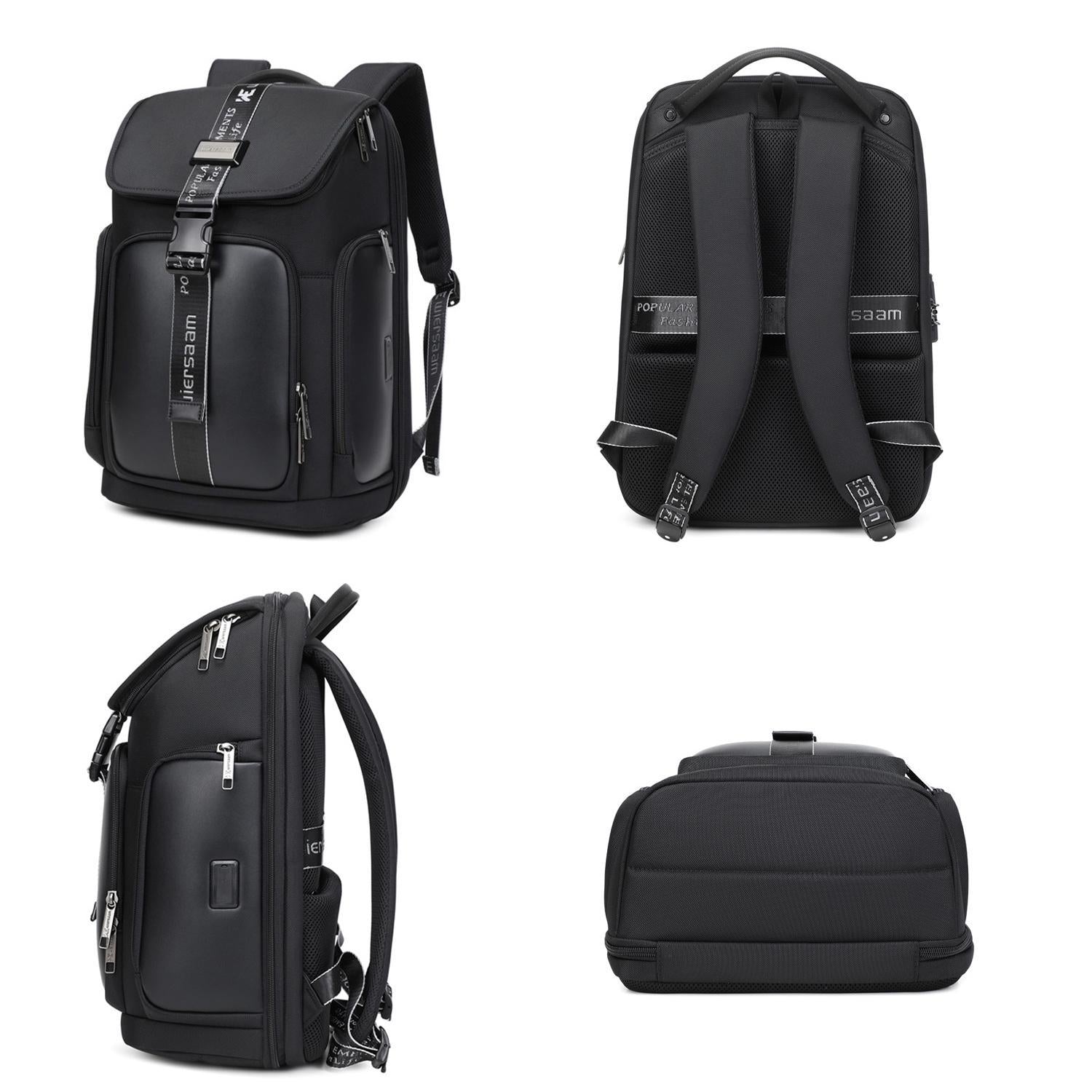 Waterproof Men Business Backpack Black 5
