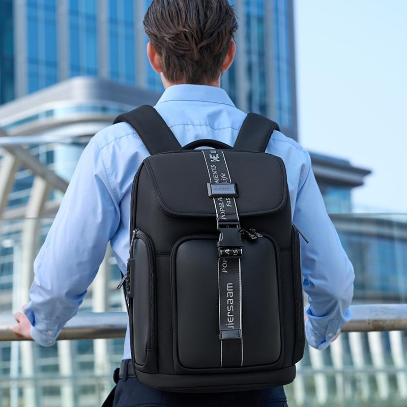 Waterproof Men Business Backpack Black 12