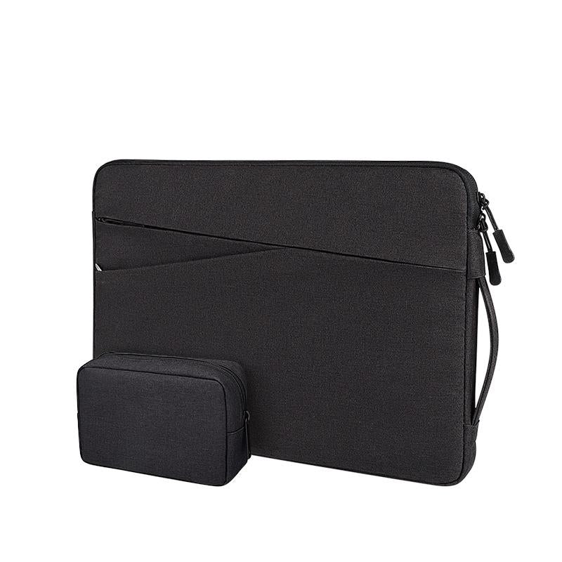 13.3 Inch Polyester Laptop Liner Bag with Small Bag - Ideal for Notebooks - Hemp Grey 11