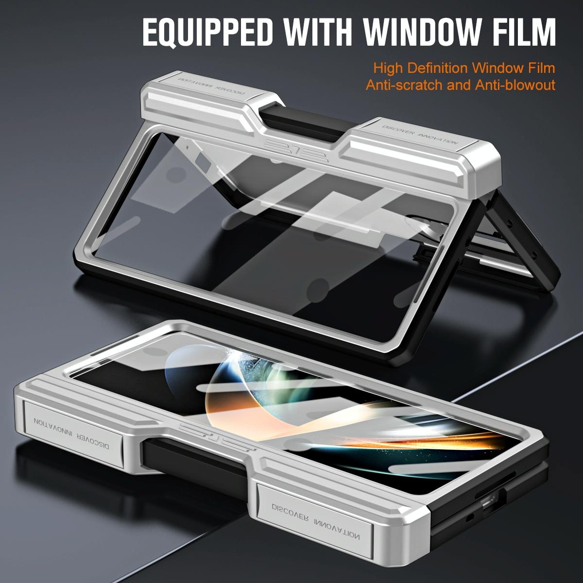 For Samsung Galaxy Z Fold4 5G Shockproof Tpu Pc Case With Pen - Black 4