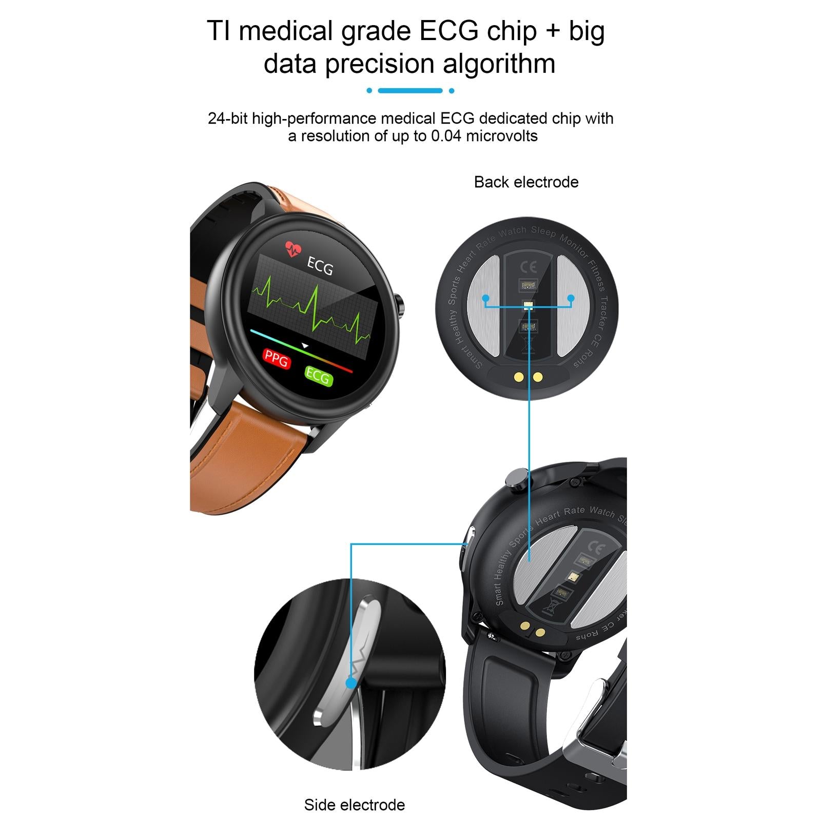 Waterproof Smart Bracelet With Health Monitoring And Metal Strap - Tft Screen 5