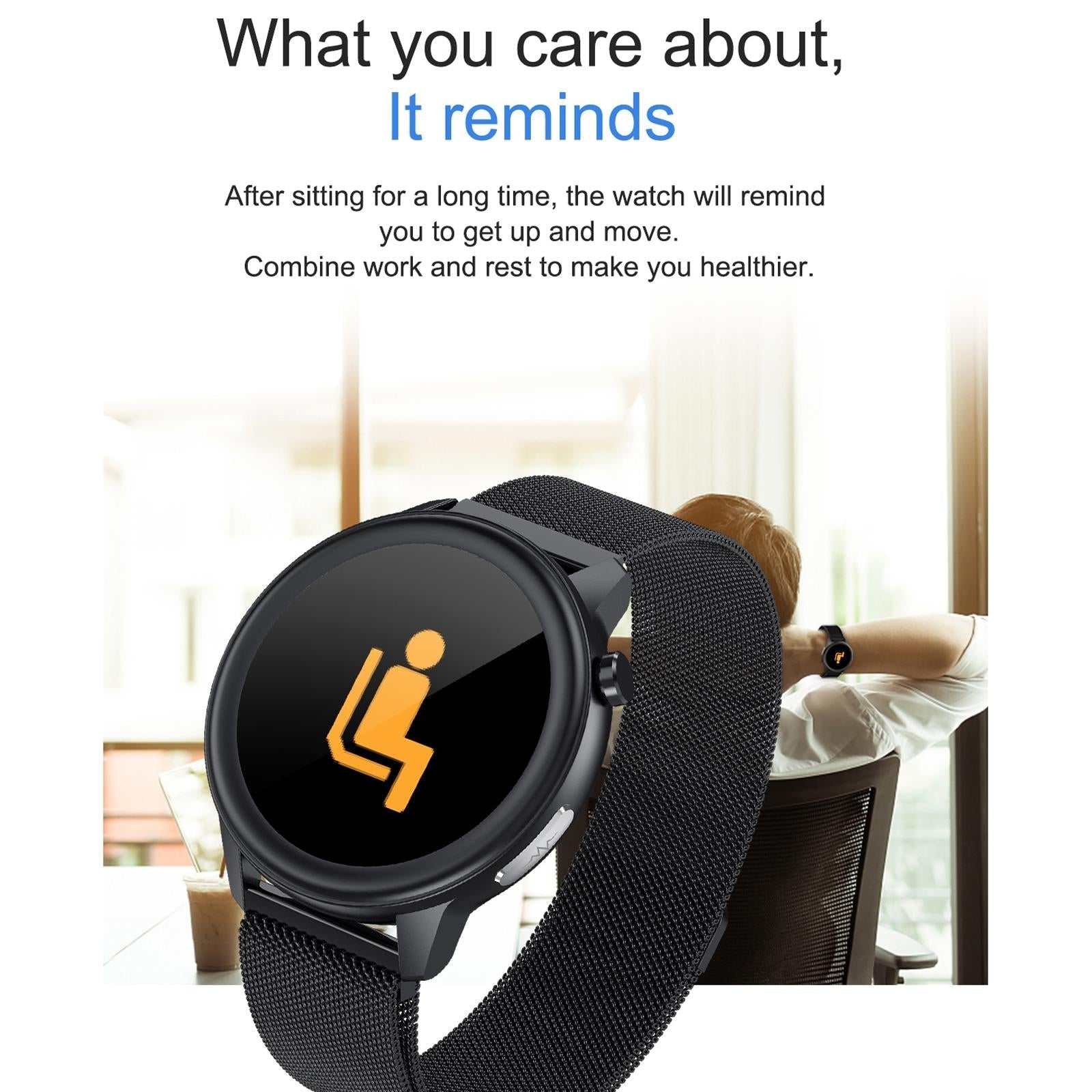 Waterproof Smart Bracelet With Health Monitoring And Metal Strap - Tft Screen 13