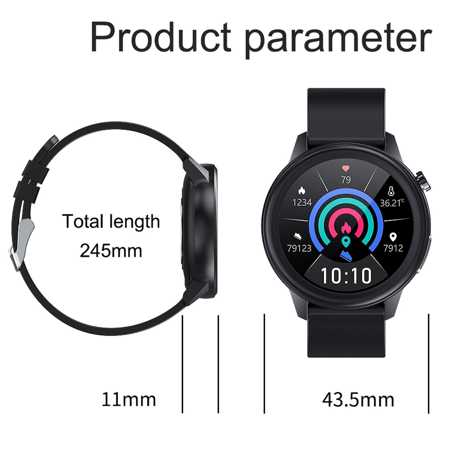 Waterproof Smart Bracelet With Health Monitoring And Metal Strap - Tft Screen 14
