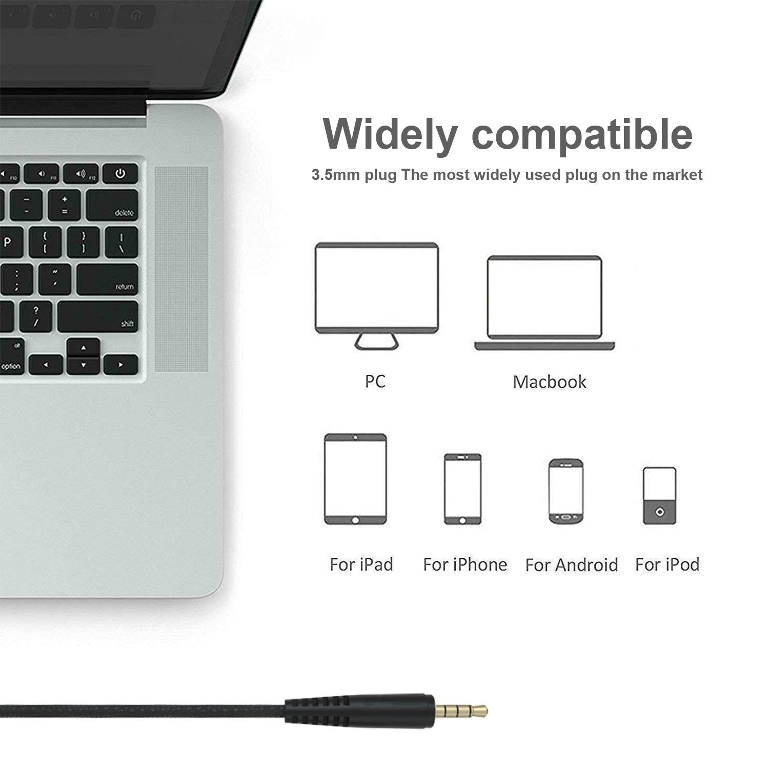 3.5Mm Wired Headset With Mic Black 5
