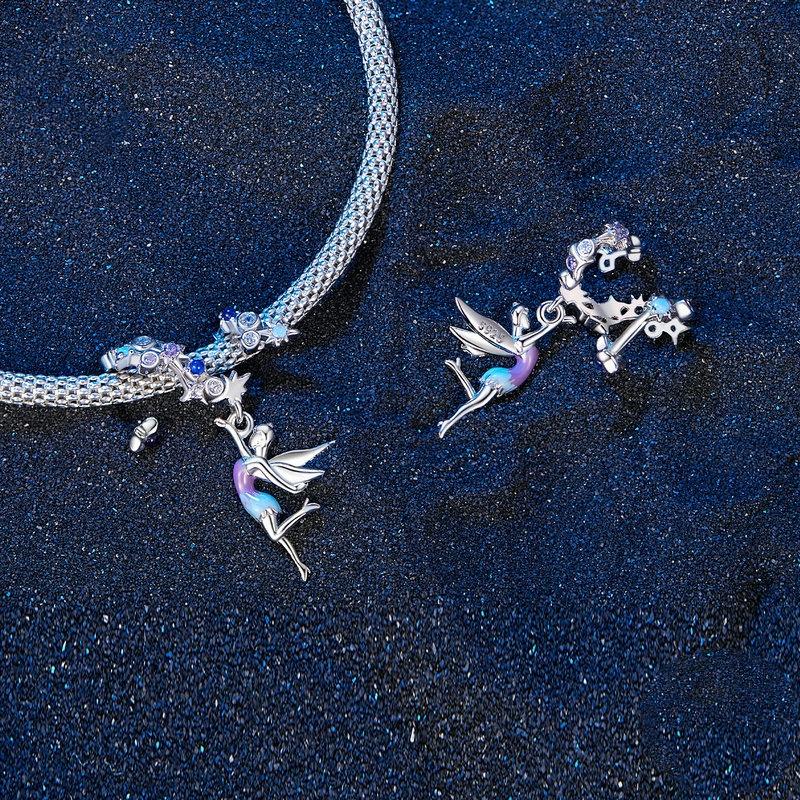 925 Sterling Silver Enchanting Elf Bracelet & Necklace Set Diy Beads 7