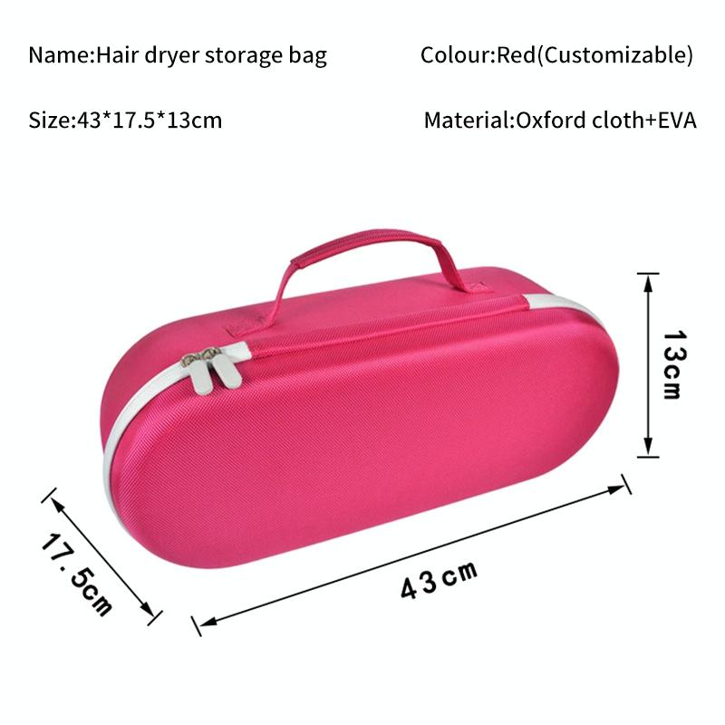 Hard Shell Storage Bag For Dyson Hd03 / Hd08 / Hd15 Hair Dryer Rose Red 4