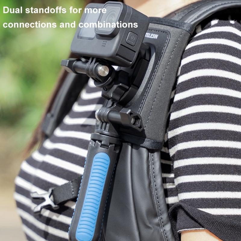 Double Head J Buckle Backpack Mount For Sports Cameras 3