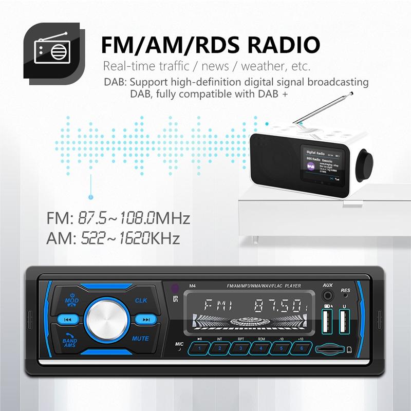 Car Dab Digital Radio With Bluetooth & Usb Swm-M4 4
