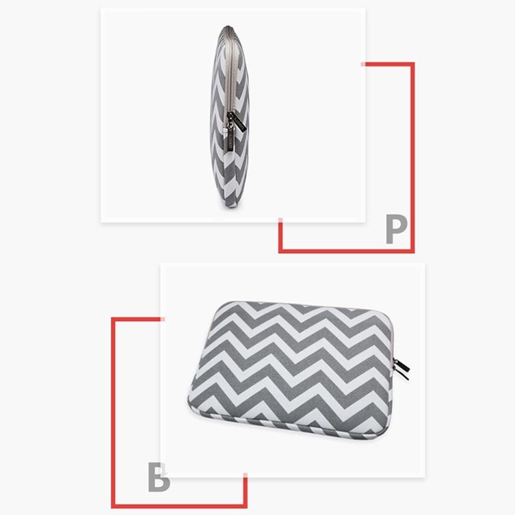 10 Wavy Pattern Notebook Liner Bag - Wavy Design - Gray 11