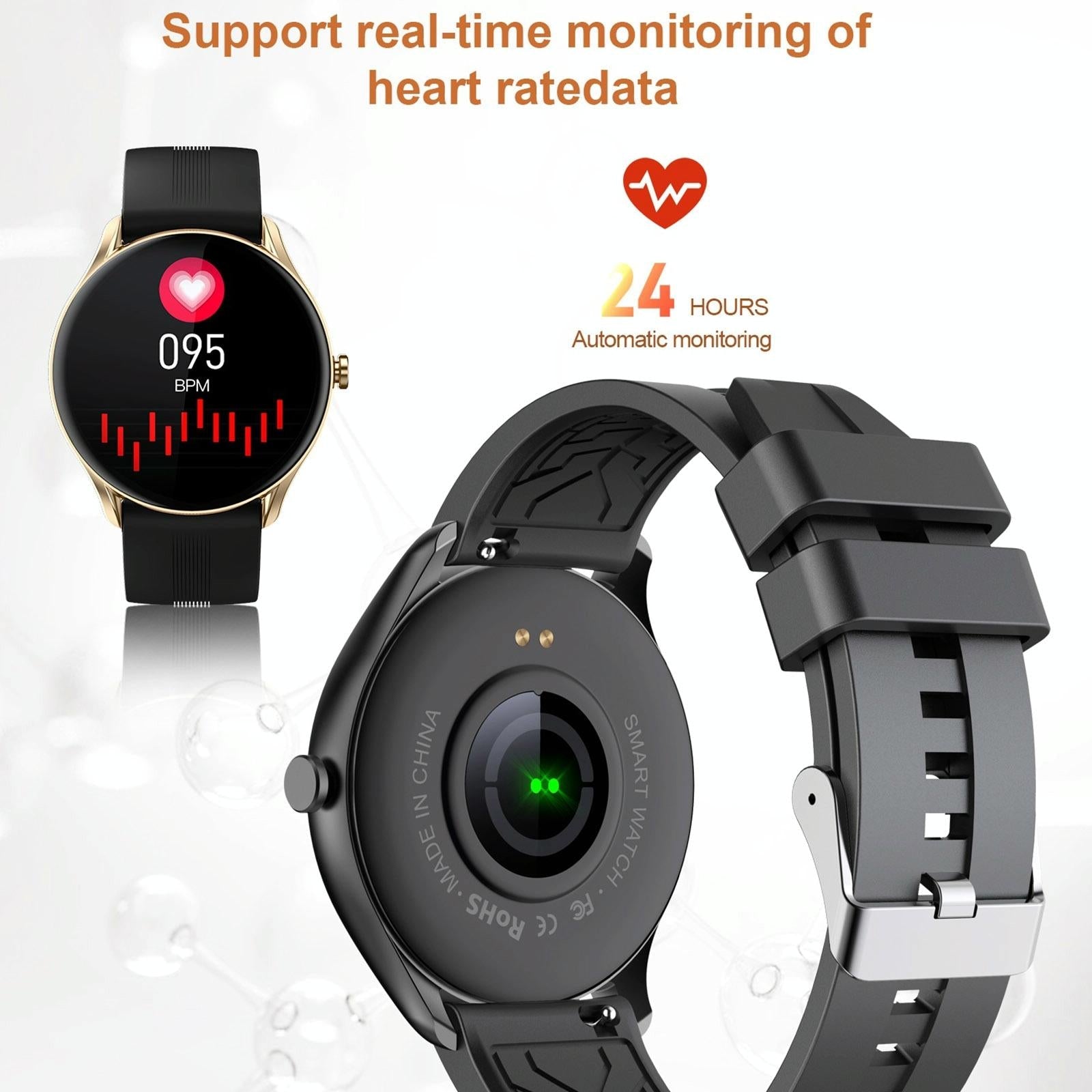 Smart Wristband With Sleep And Heart Monitoring Options - Black 4