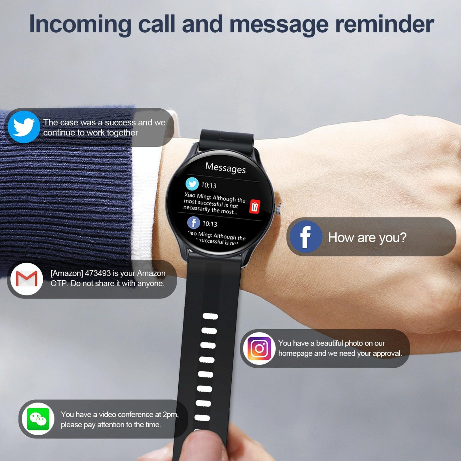 Smart Wristband With Sleep And Heart Monitoring Options - Black 6