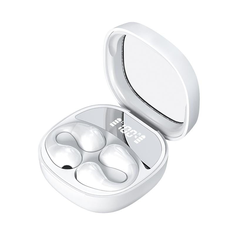 Smart Digital Display Bluetooth Earphones with Transparent Capsule Design - Black 12