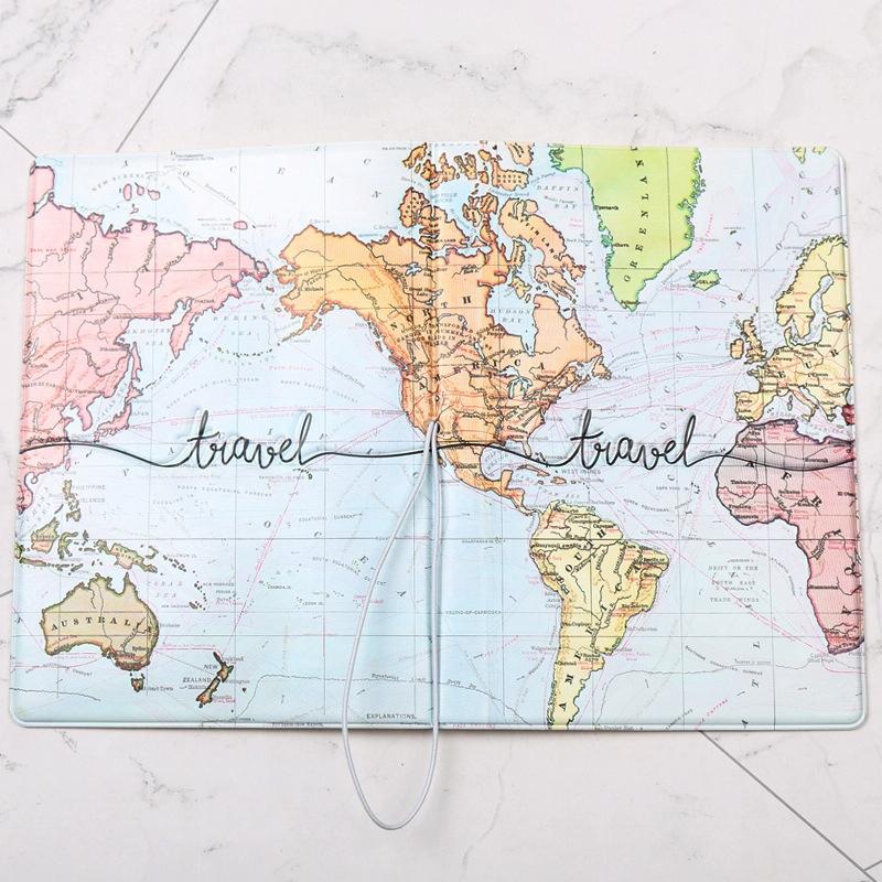 Passport Cover For Travel Abroad 3D Map Design - Tr-02 3