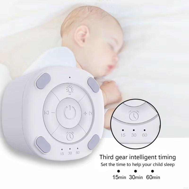 Portable Baby White Noise Sleep Device 7-Colour Breathing Light White 4