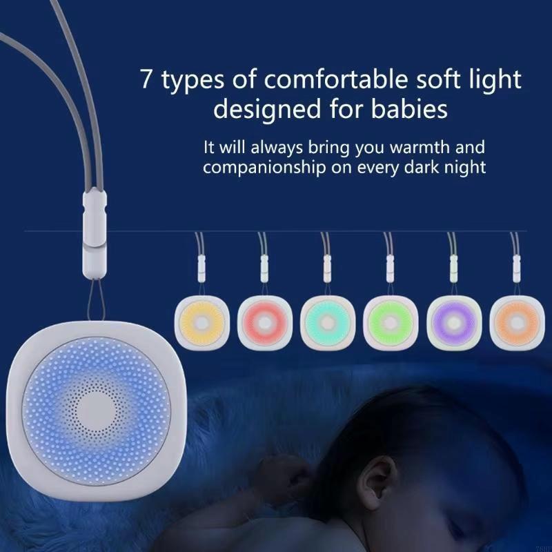 Portable Baby White Noise Sleep Device 7-Colour Breathing Light White 5