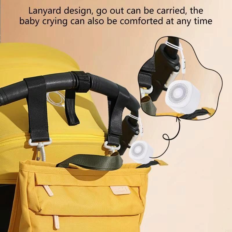 Portable Baby White Noise Sleep Device 7-Colour Breathing Light White 6