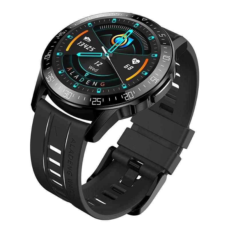 1.3 Inch Full-Fit Round Screen Smart Watch Support Sleep Monitor / Heart Rate Monitor / Temperature Monitoring Black 4