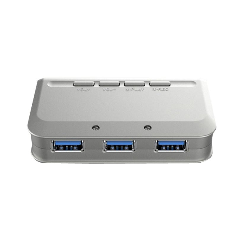 Usb 3.1 Three-Port Hub + 7.1 Voice Changer Sound Card For Ps5 / Ps4 Headset 3